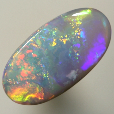 SOLID SEMI BLACK OPAL Flame pattern of neon reds SEE VIDEO